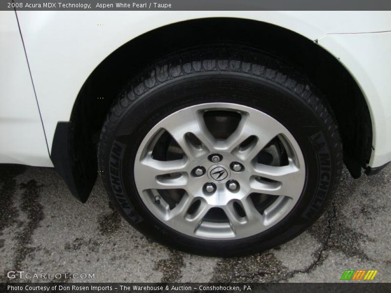 Aspen White Pearl / Taupe 2008 Acura MDX Technology