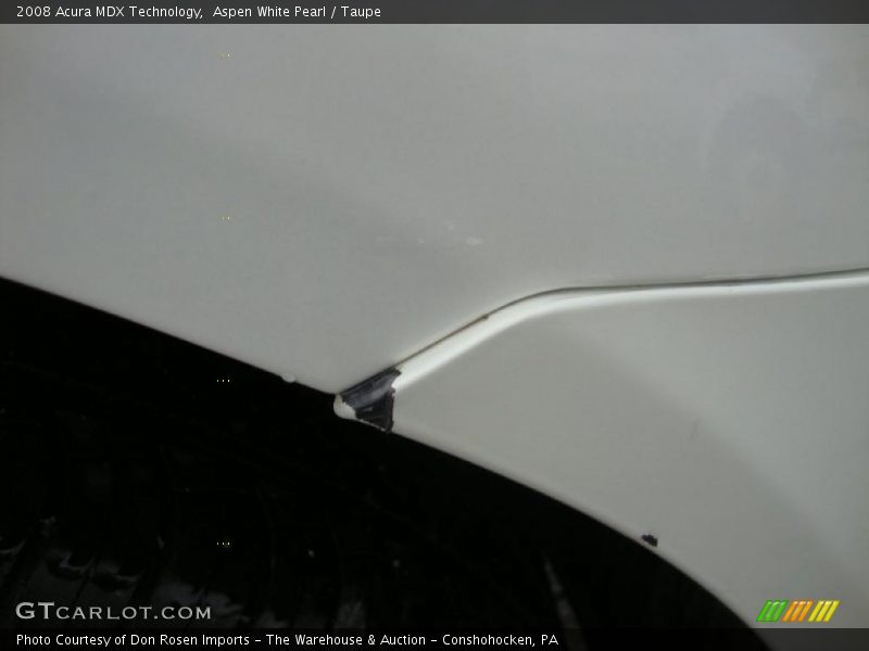 Aspen White Pearl / Taupe 2008 Acura MDX Technology