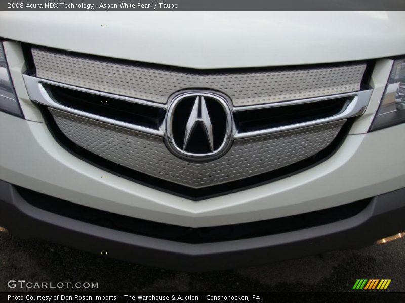 Aspen White Pearl / Taupe 2008 Acura MDX Technology