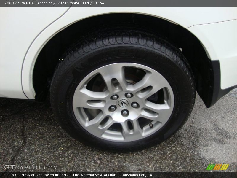 Aspen White Pearl / Taupe 2008 Acura MDX Technology