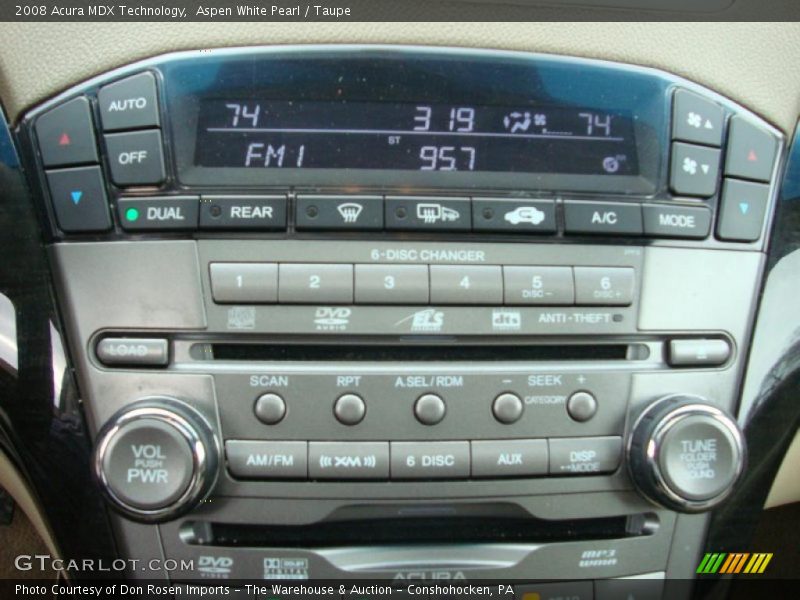 Aspen White Pearl / Taupe 2008 Acura MDX Technology