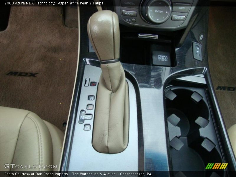 Aspen White Pearl / Taupe 2008 Acura MDX Technology