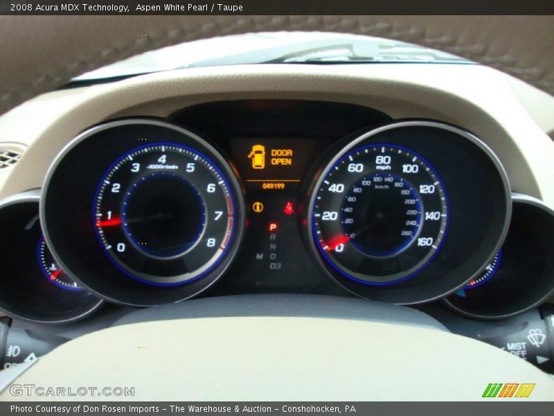 Aspen White Pearl / Taupe 2008 Acura MDX Technology