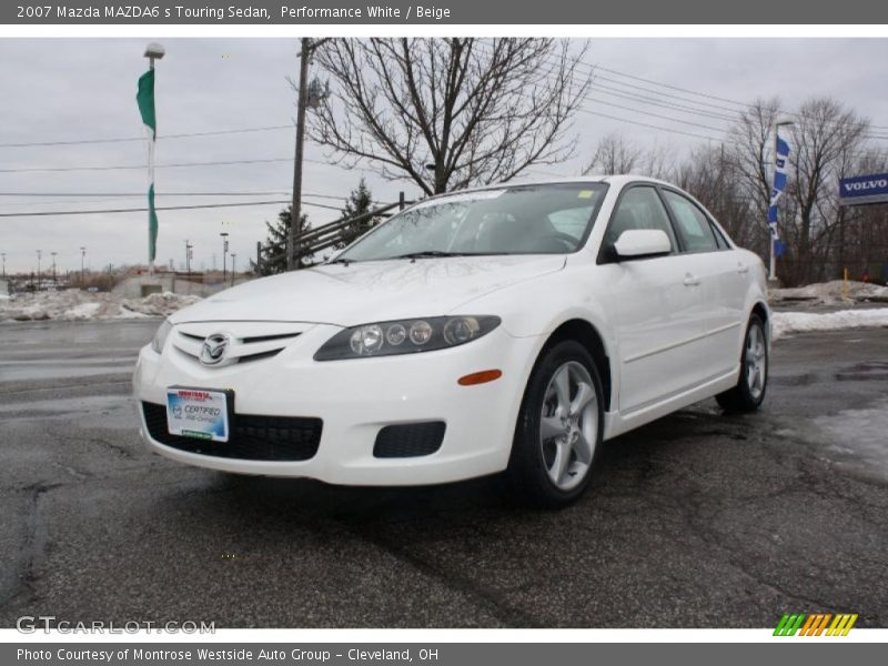 Performance White / Beige 2007 Mazda MAZDA6 s Touring Sedan