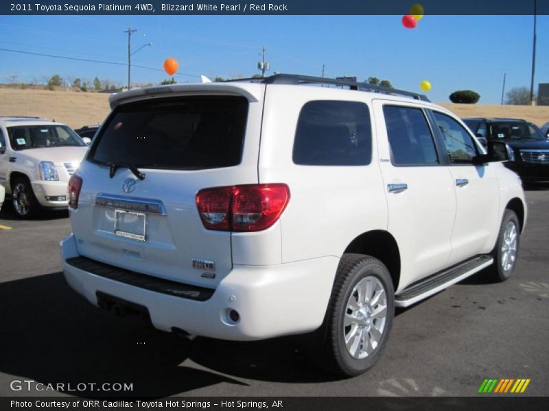 Blizzard White Pearl / Red Rock 2011 Toyota Sequoia Platinum 4WD
