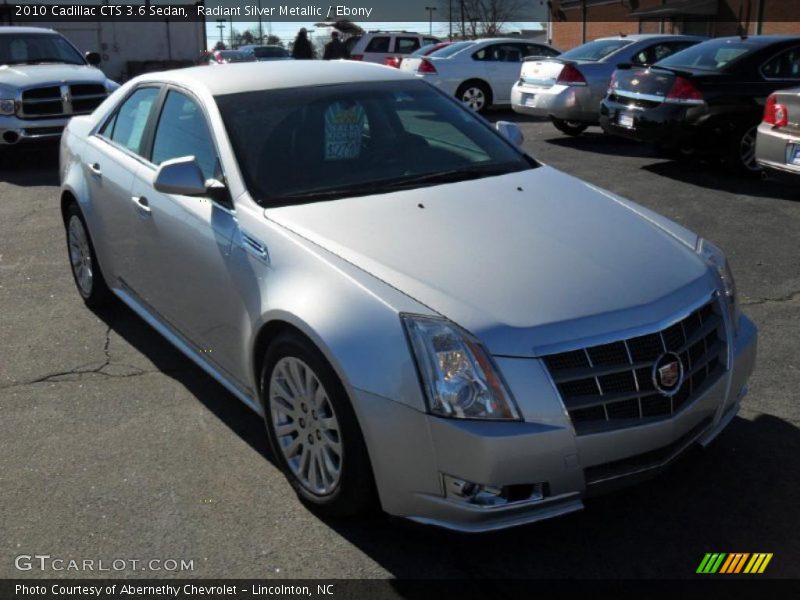 Radiant Silver Metallic / Ebony 2010 Cadillac CTS 3.6 Sedan