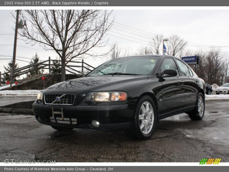 Black Sapphire Metallic / Graphite 2003 Volvo S60 2.5T AWD
