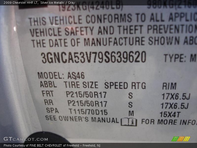 Silver Ice Metallic / Gray 2009 Chevrolet HHR LT