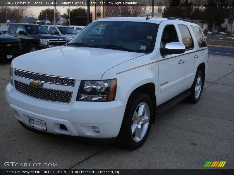 Summit White / Dark Titanium/Light Titanium 2007 Chevrolet Tahoe LTZ 4x4