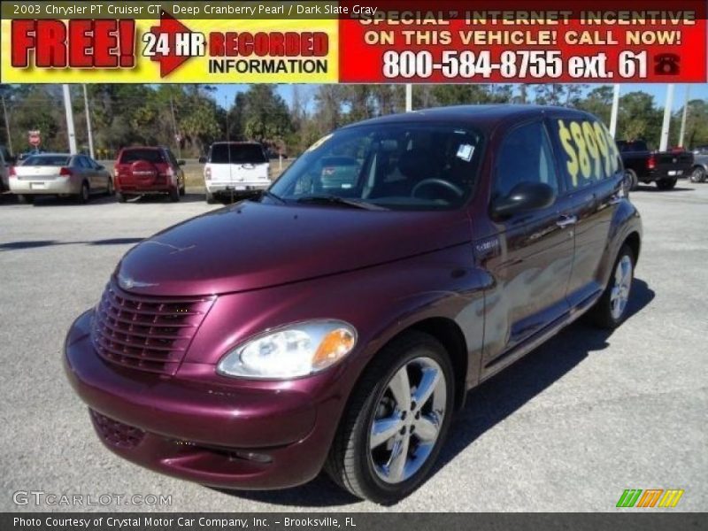Deep Cranberry Pearl / Dark Slate Gray 2003 Chrysler PT Cruiser GT