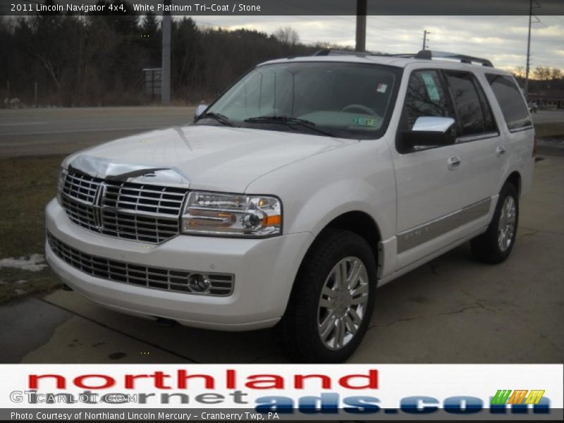 White Platinum Tri-Coat / Stone 2011 Lincoln Navigator 4x4