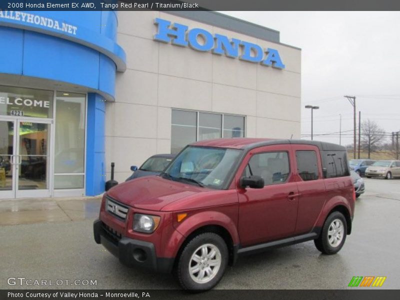 Tango Red Pearl / Titanium/Black 2008 Honda Element EX AWD