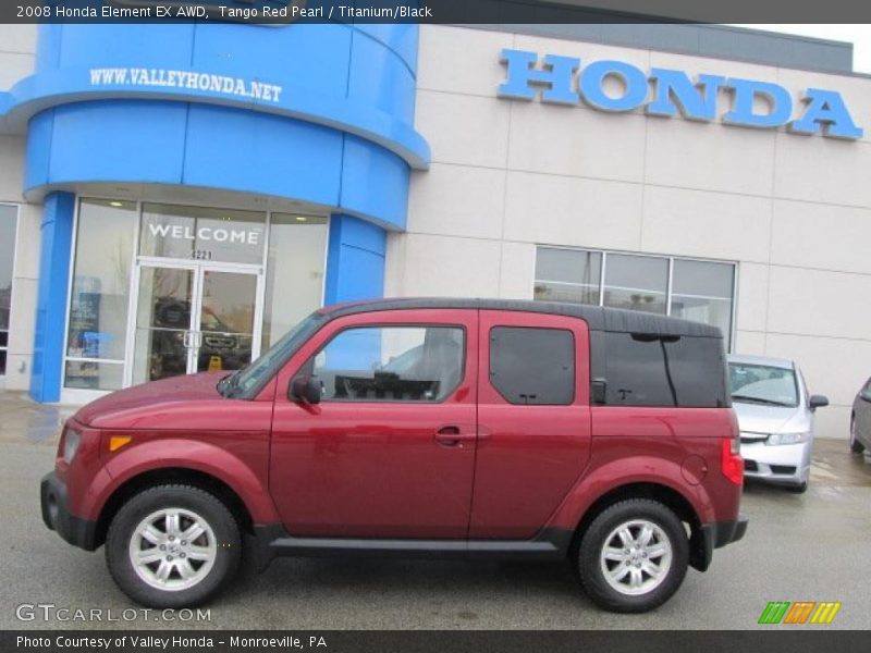 Tango Red Pearl / Titanium/Black 2008 Honda Element EX AWD