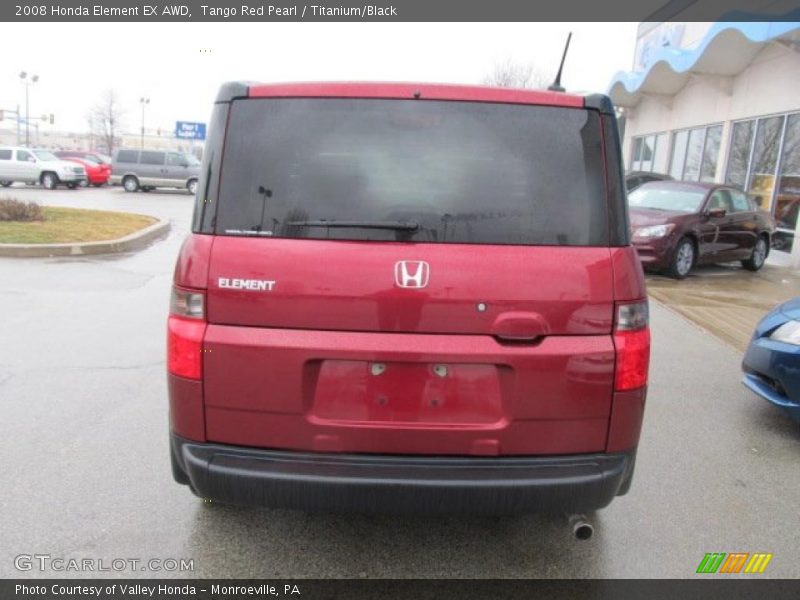 Tango Red Pearl / Titanium/Black 2008 Honda Element EX AWD