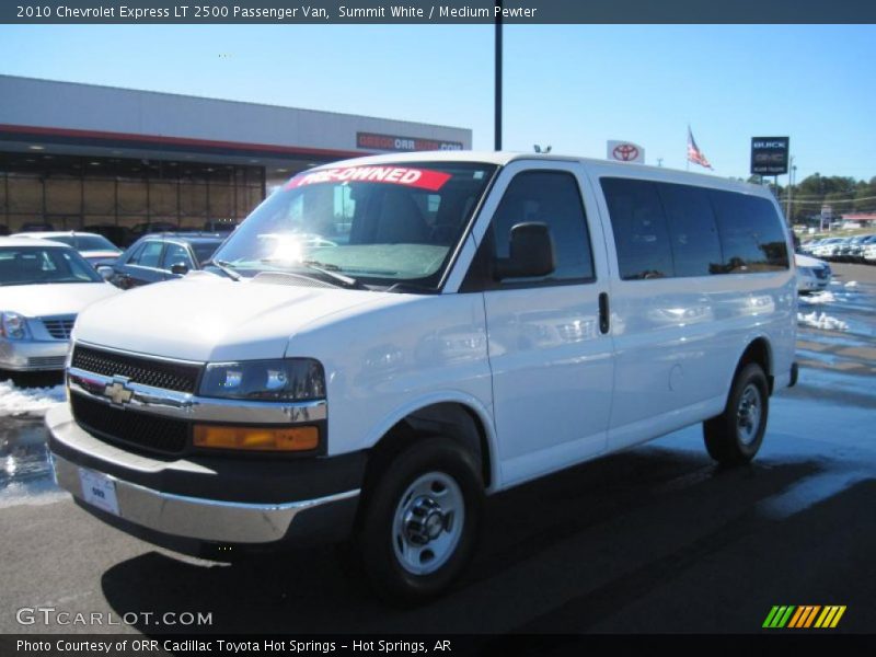 Summit White / Medium Pewter 2010 Chevrolet Express LT 2500 Passenger Van