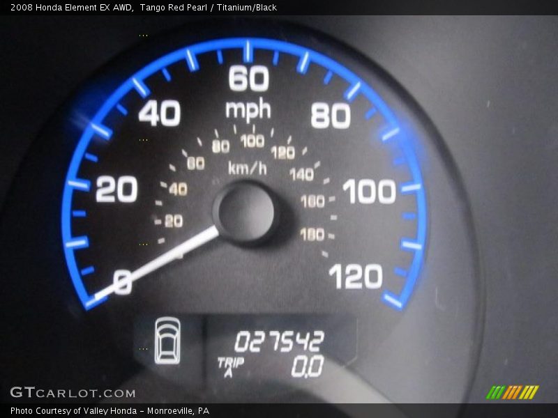 Tango Red Pearl / Titanium/Black 2008 Honda Element EX AWD