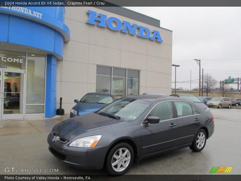 Graphite Pearl / Gray 2004 Honda Accord EX V6 Sedan