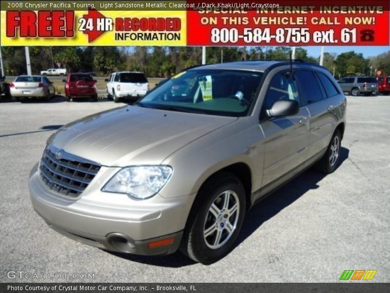 Light Sandstone Metallic Clearcoat / Dark Khaki/Light Graystone 2008 Chrysler Pacifica Touring