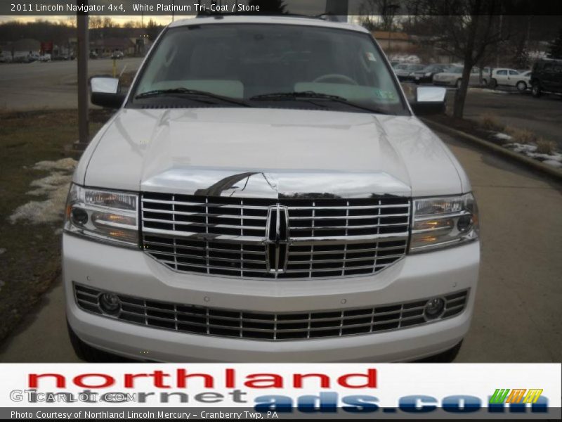 White Platinum Tri-Coat / Stone 2011 Lincoln Navigator 4x4