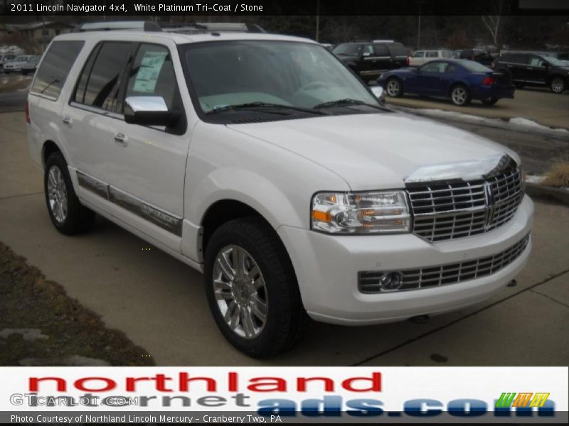 White Platinum Tri-Coat / Stone 2011 Lincoln Navigator 4x4