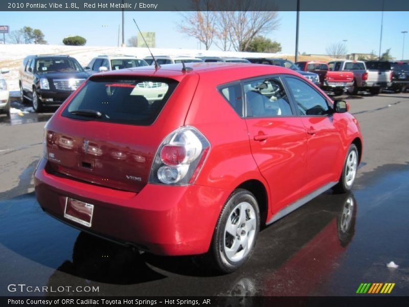 Red Hot Metallic / Ebony 2010 Pontiac Vibe 1.8L