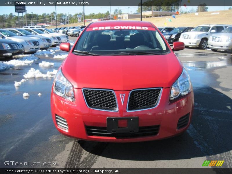 Red Hot Metallic / Ebony 2010 Pontiac Vibe 1.8L