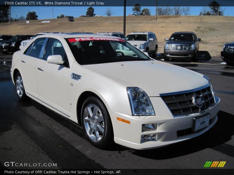 White Diamond Tricoat / Light Gray 2009 Cadillac STS V6