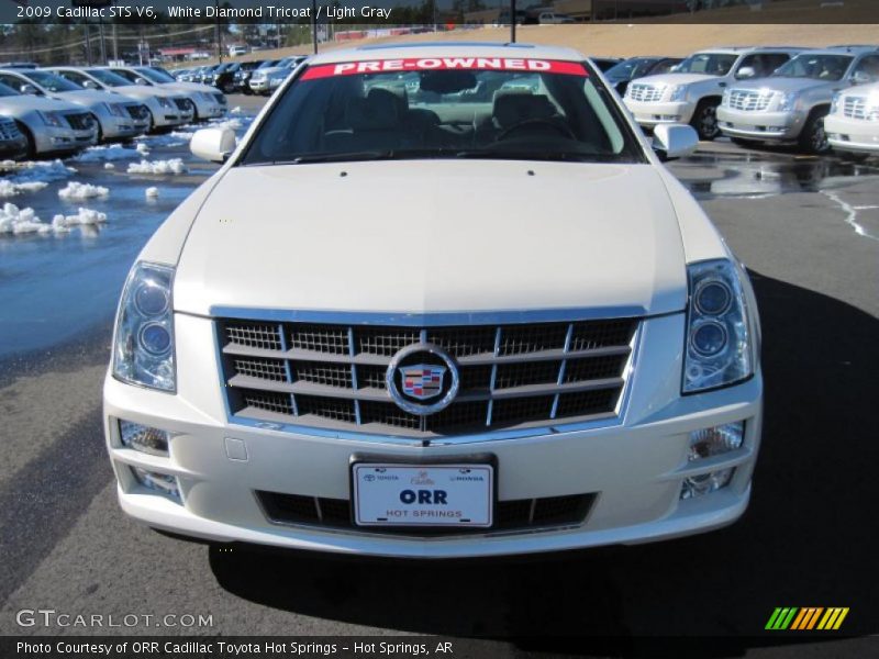 White Diamond Tricoat / Light Gray 2009 Cadillac STS V6