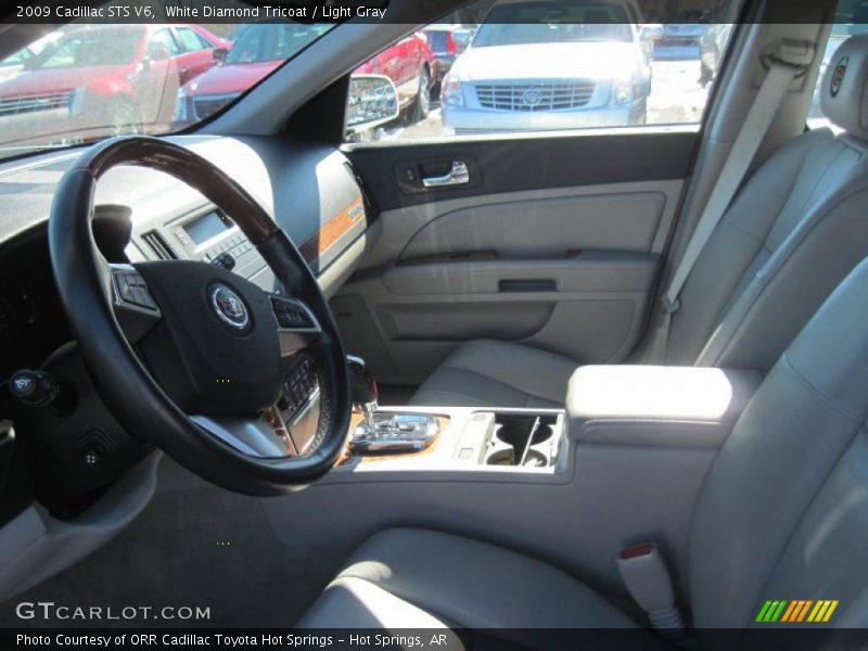 White Diamond Tricoat / Light Gray 2009 Cadillac STS V6