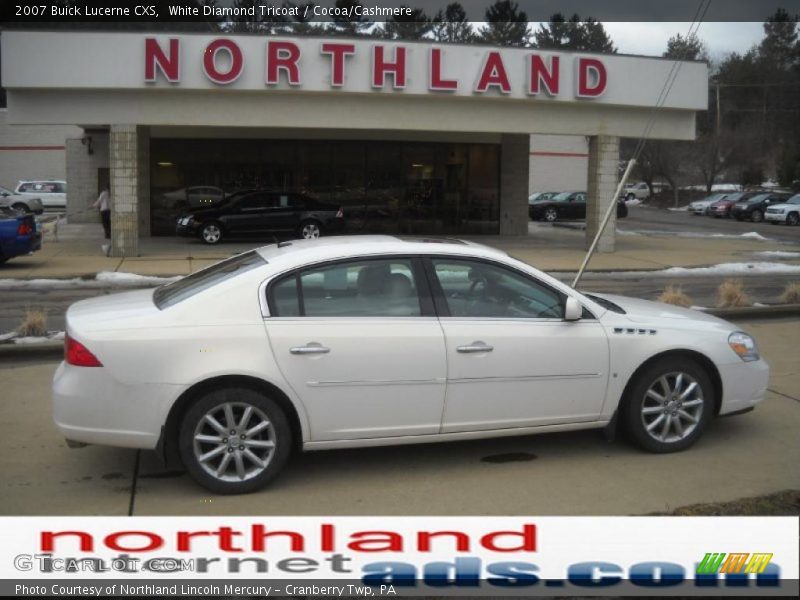 White Diamond Tricoat / Cocoa/Cashmere 2007 Buick Lucerne CXS