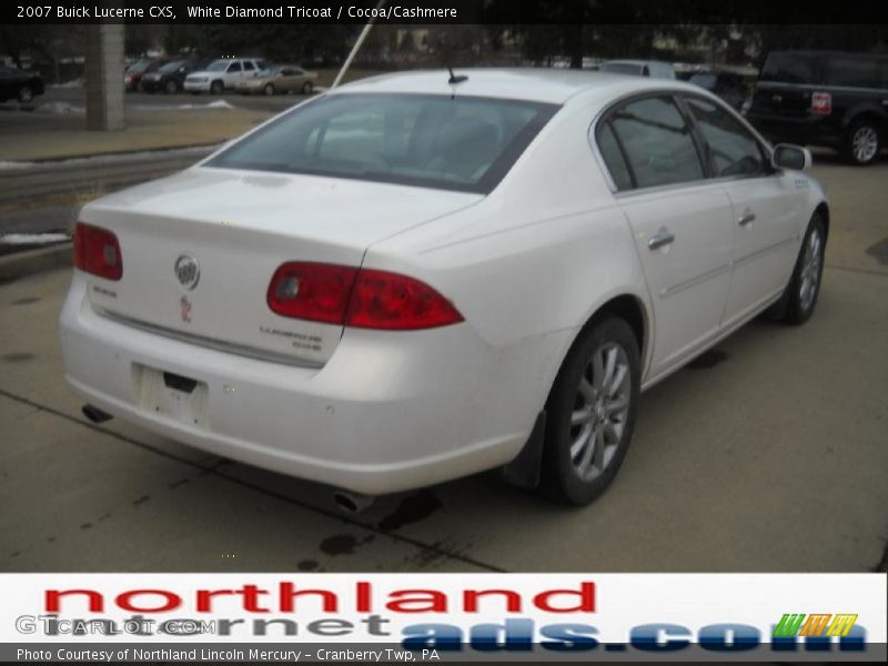 White Diamond Tricoat / Cocoa/Cashmere 2007 Buick Lucerne CXS