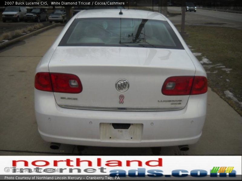 White Diamond Tricoat / Cocoa/Cashmere 2007 Buick Lucerne CXS