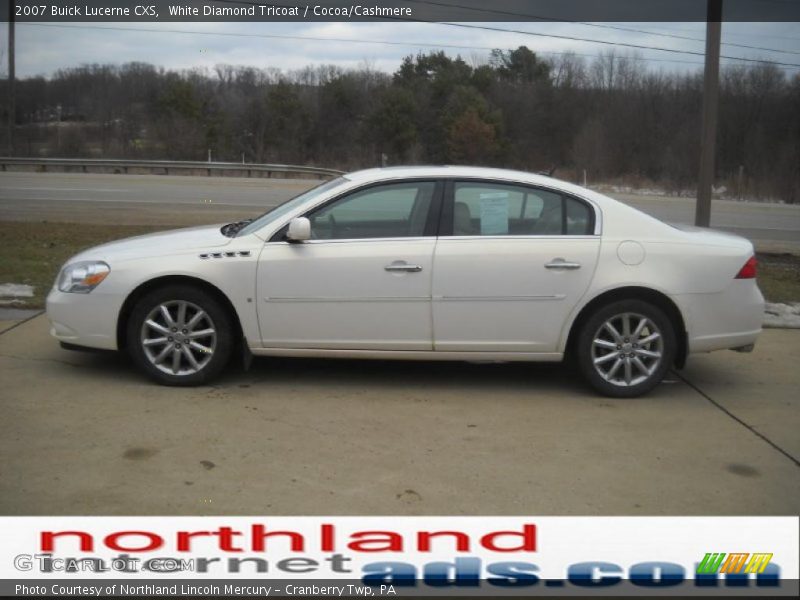 White Diamond Tricoat / Cocoa/Cashmere 2007 Buick Lucerne CXS