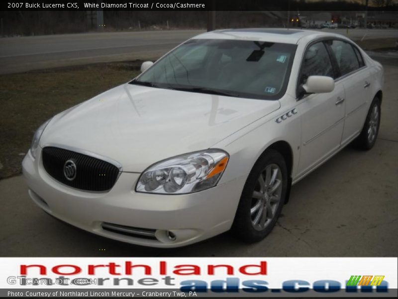 White Diamond Tricoat / Cocoa/Cashmere 2007 Buick Lucerne CXS
