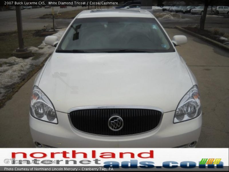 White Diamond Tricoat / Cocoa/Cashmere 2007 Buick Lucerne CXS