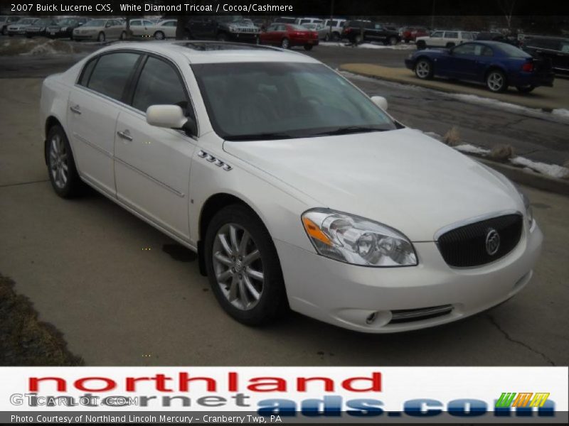 White Diamond Tricoat / Cocoa/Cashmere 2007 Buick Lucerne CXS