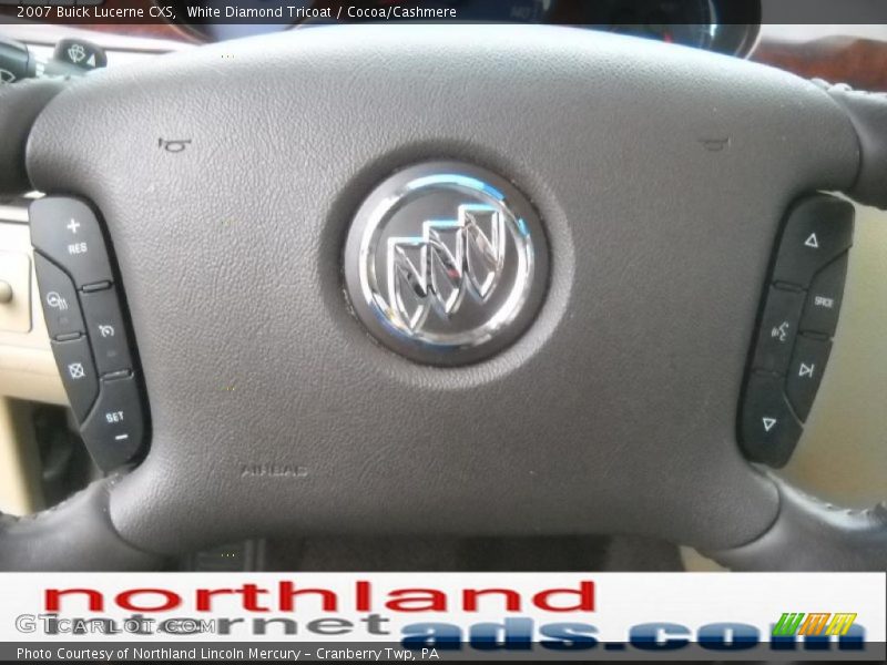 White Diamond Tricoat / Cocoa/Cashmere 2007 Buick Lucerne CXS