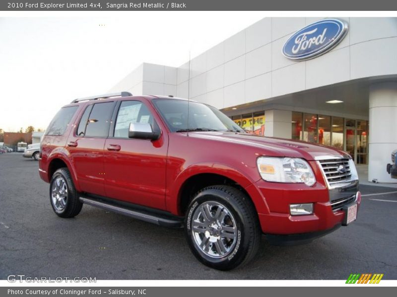 Sangria Red Metallic / Black 2010 Ford Explorer Limited 4x4