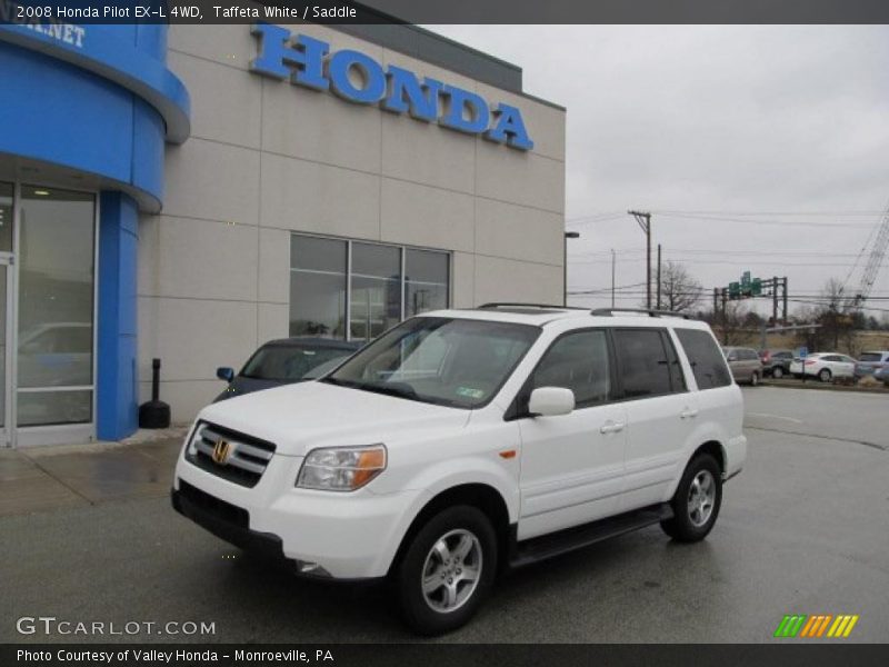 Taffeta White / Saddle 2008 Honda Pilot EX-L 4WD