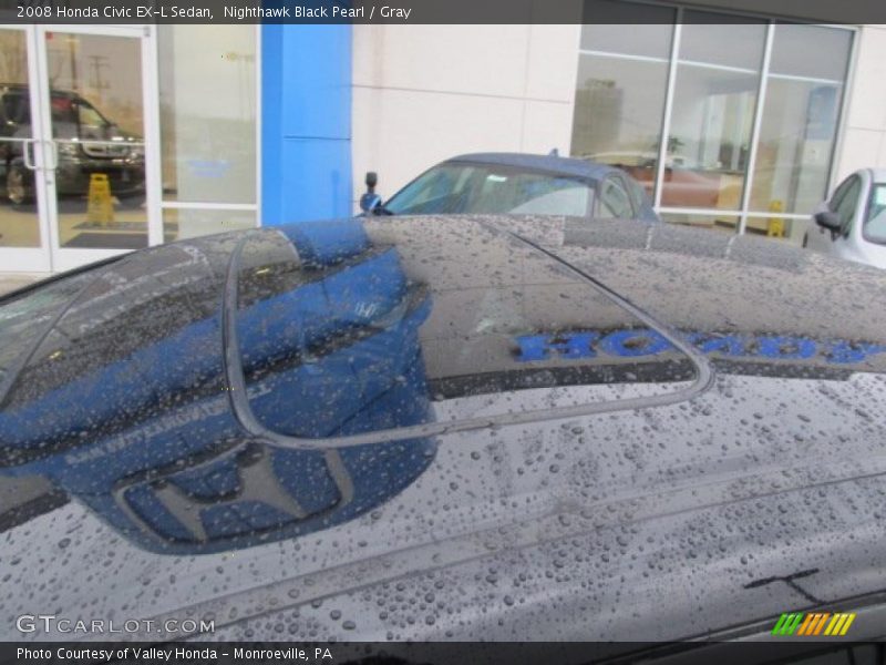 Nighthawk Black Pearl / Gray 2008 Honda Civic EX-L Sedan