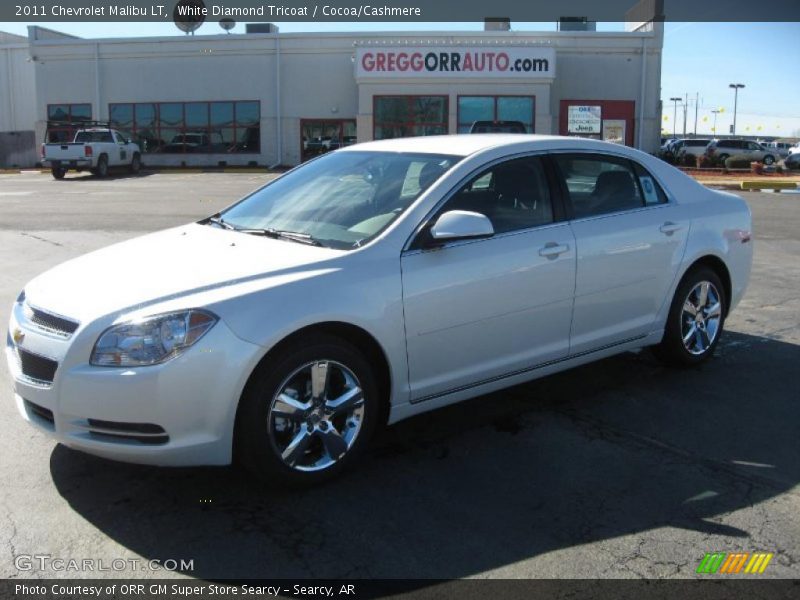 White Diamond Tricoat / Cocoa/Cashmere 2011 Chevrolet Malibu LT