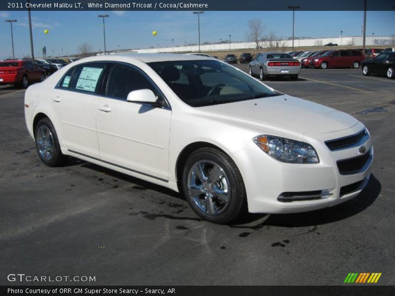 White Diamond Tricoat / Cocoa/Cashmere 2011 Chevrolet Malibu LT
