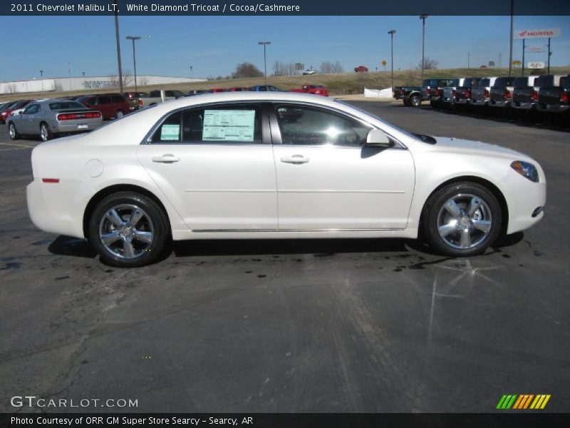 White Diamond Tricoat / Cocoa/Cashmere 2011 Chevrolet Malibu LT