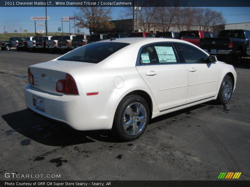 White Diamond Tricoat / Cocoa/Cashmere 2011 Chevrolet Malibu LT