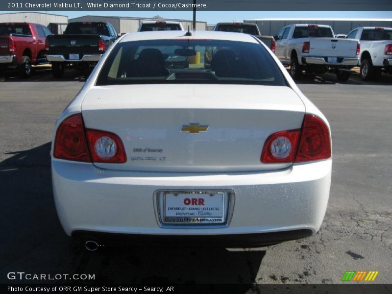 White Diamond Tricoat / Cocoa/Cashmere 2011 Chevrolet Malibu LT