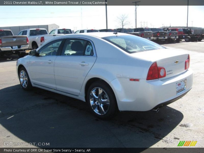 White Diamond Tricoat / Cocoa/Cashmere 2011 Chevrolet Malibu LT