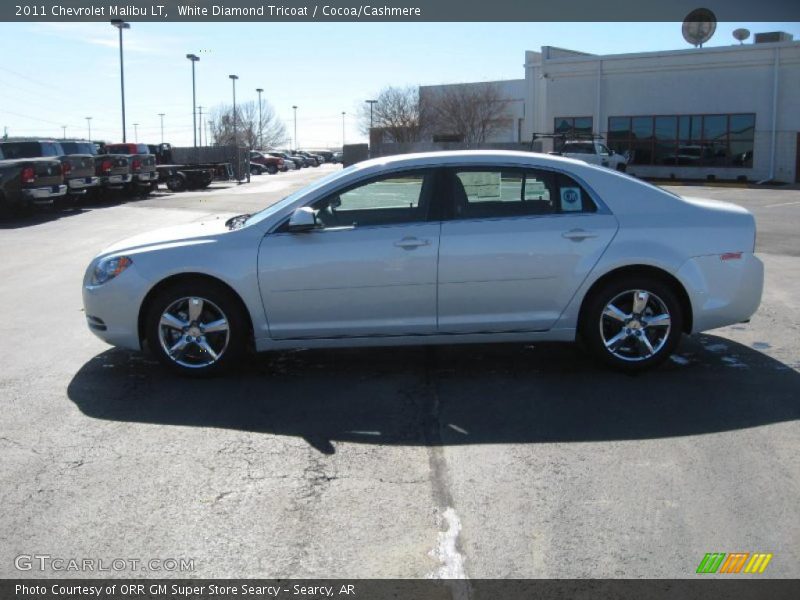 White Diamond Tricoat / Cocoa/Cashmere 2011 Chevrolet Malibu LT
