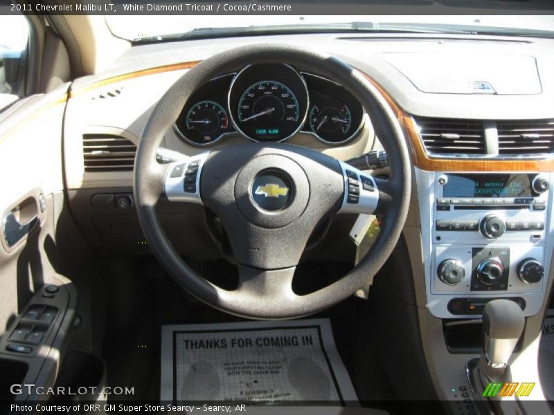 White Diamond Tricoat / Cocoa/Cashmere 2011 Chevrolet Malibu LT