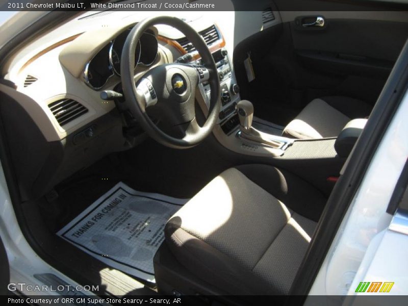 White Diamond Tricoat / Cocoa/Cashmere 2011 Chevrolet Malibu LT