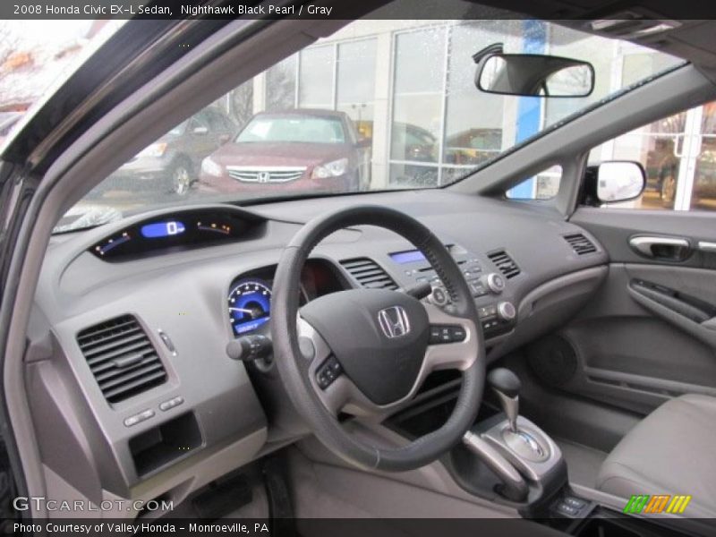 Gray Interior - 2008 Civic EX-L Sedan 
